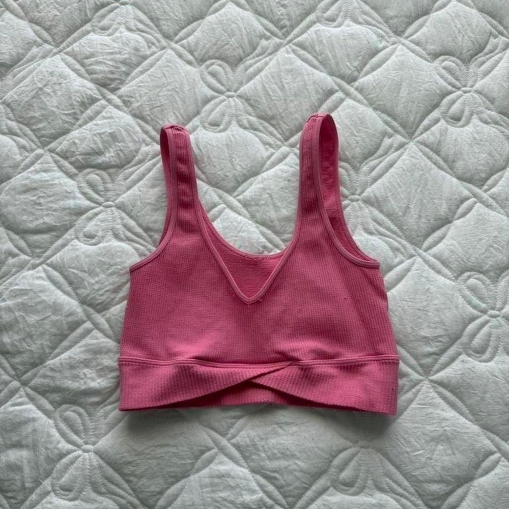 hot‎ pink sun-kissed coconut ribbed tank